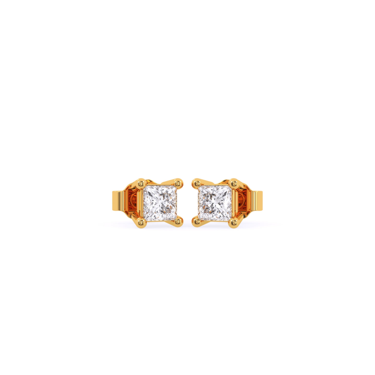 Trendy Lab Grown Diamond 4 Prong Earrings